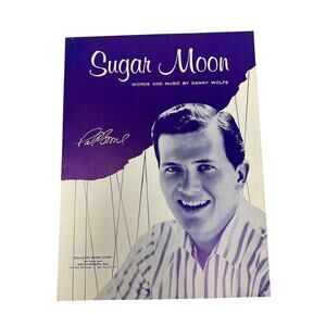 Sugar Moon Sheet Music 1958 Danny Wolfe Pat Boone‎ Piano Guitar